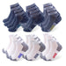 Mandotos durable sports socks in black and white, 12 pairs of breathable ankle and invisible styles for daily comfort.