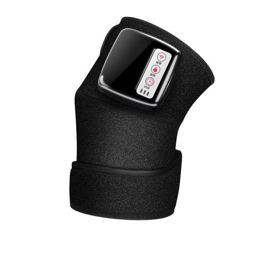 Mandotos electric infrared knee massager with adjustable heat and compression for joint and muscle relief, portable design.