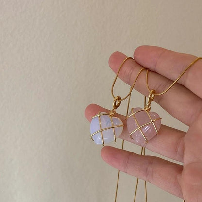 Fashion Moonstone Necklace by MANDOTOS featuring a cartoon princess design, perfect for girl jewelry and charming accessories.