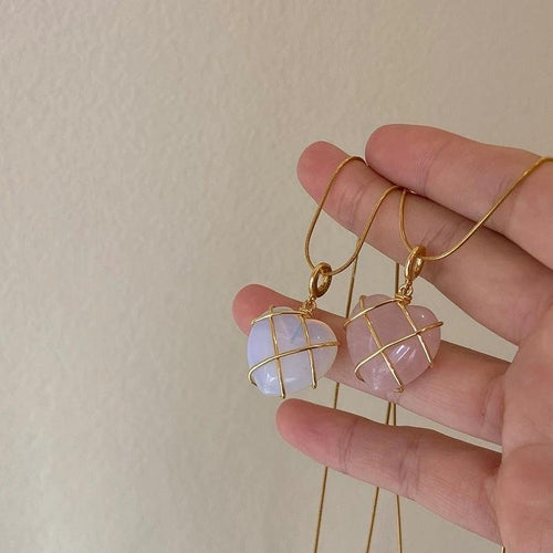 Fashion Moonstone Necklace by MANDOTOS featuring a cartoon princess design, perfect for girl jewelry and charming accessories.
