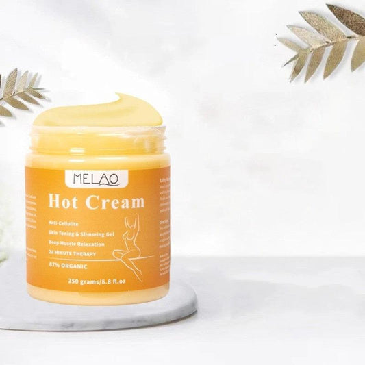 Mandotos Fat Burner Weight Loss Cream and Anti-Cellulite Hot Massage Gel, showing the cream container and application process