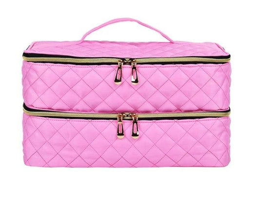 Mandotos GlamourPro double-layer nail tool organizer with stylish design and functional storage for manicure tools.