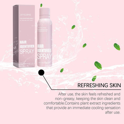 Mandotos Hair Identifier Spray for Face Dermaplaning, a women's grooming tool used to highlight facial hair before skincare.