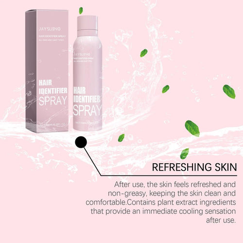 Mandotos Hair Identifier Spray for Face Dermaplaning, a women's grooming tool used to highlight facial hair before skincare.