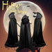 Children's Halloween wizard cloak by MANDOTOS, hooded cape costume with magical style, perfect for festive dress-up.