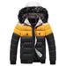 Mandotos heated splicing down jacket, stylish winter outerwear with insulation and heating features for warmth.