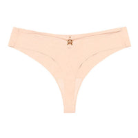 Mandotos Ice Silk G-String Thong Set for Women, seamless low-waist lingerie with hollow-out T-back design, confidently sexy.