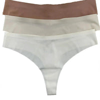 Ice Silk G-String Thong Set for Women, seamless low-waist lingerie with hollow-out T-back design, by MANDOTOS.