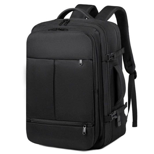 Mandotos large capacity backpack with multiple pockets, ideal for computers and travel, showing a sturdy, functional design.