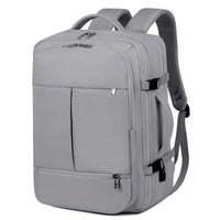 Large capacity MANDOTOS backpack with multiple pockets and a compartment for laptops, ideal for travel and daily use.