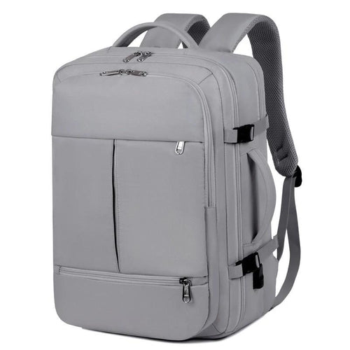 Large capacity MANDOTOS backpack with multiple pockets and a compartment for laptops, ideal for travel and daily use.