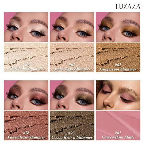 Mandotos Luxaza shimmering neutral brown eyeshadow sticks set with six versatile shades for stunning eye looks.