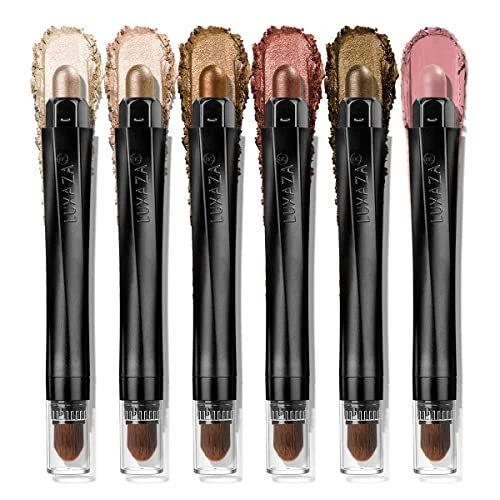 Mandotos Luxaza shimmering neutral brown eyeshadow sticks set with six versatile shades for stunning eye looks.