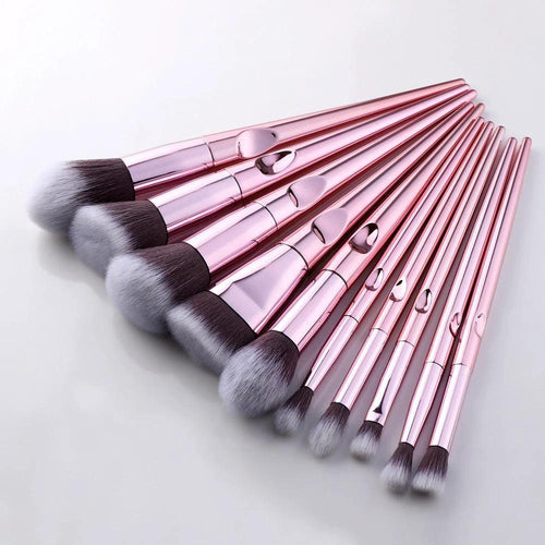 Mandotos LuxeGlow laser makeup brush set with sleek handles and soft bristles for precise application and radiant beauty.