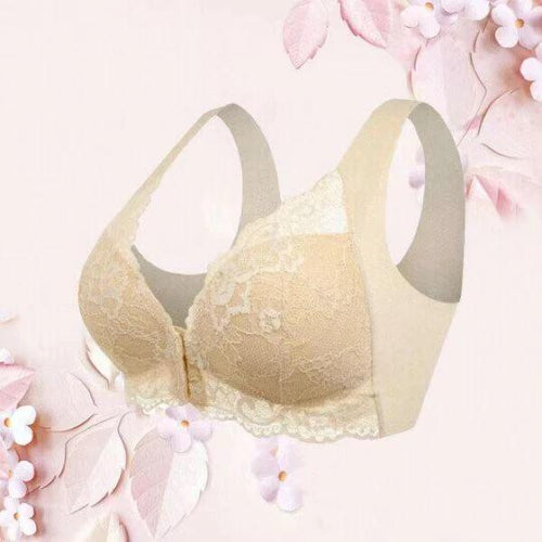 Mandotos LuxeLace women's breathable lace underwear with gathered design, non-steel comfort fit, soft and stylish for everyday wear.