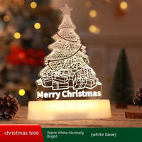 Mandotos Christmas 3D LED acrylic night light ornament with festive holiday design, perfect for kids' holiday decor.