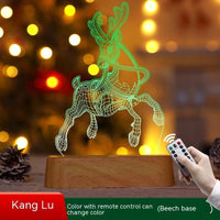 MANDOTOS Christmas 3D LED acrylic night light ornament with festive holiday design, ideal as a gift or holiday decor for kids.