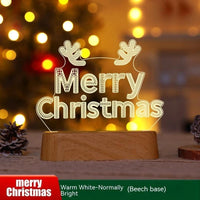 Mandotos Christmas 3D LED acrylic night light ornament featuring festive holiday design, ideal for kids' holiday decor.