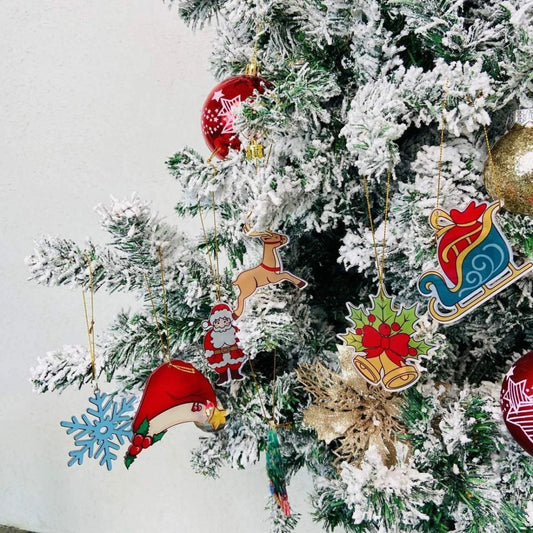 Mandotos Christmas car pendant ornament hanging from a car mirror, festive holiday decor for car and home decoration.