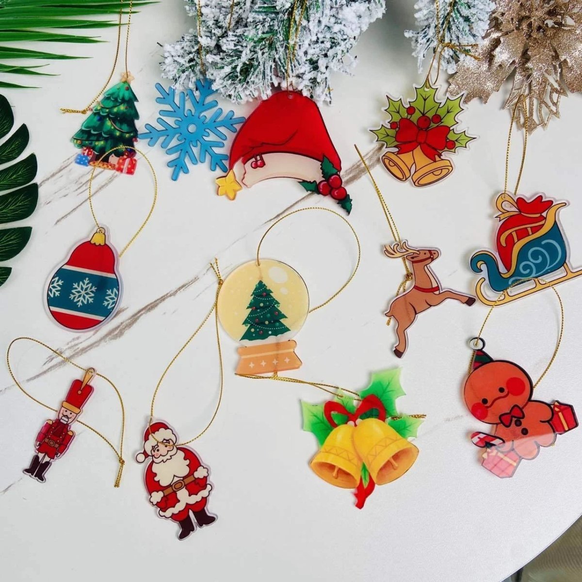 Mandotos Christmas car pendant hanging ornament for car and home holiday decoration with festive design
