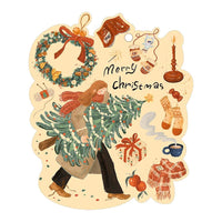 Mandotos Christmas car pendant hanging ornament for car and home holiday decoration with festive holiday design.