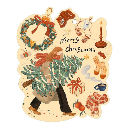 Mandotos Christmas car pendant hanging ornament for car and home holiday decoration with festive holiday design.