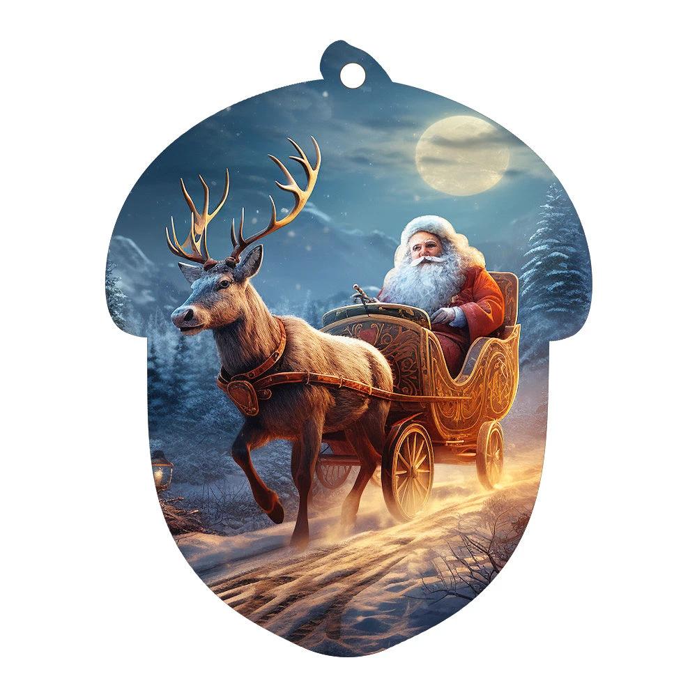 Mandotos Christmas car pendant ornament hanging on a car rearview mirror, festive holiday decor for car and home decoration