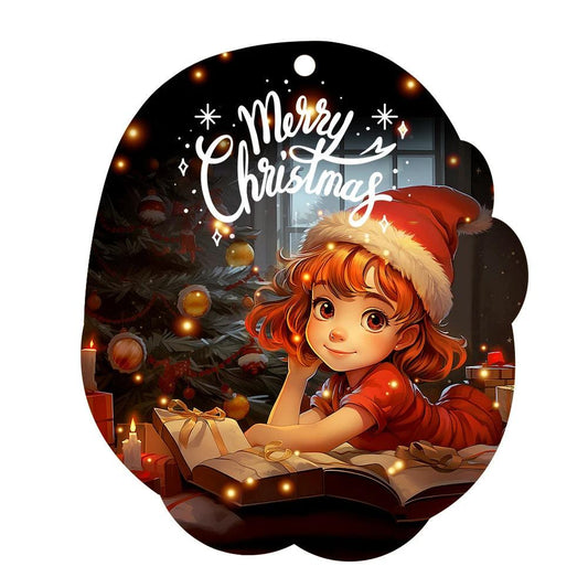 Mandotos Christmas car pendant ornament hanging from a car rearview mirror, festive holiday decor for car and home decoration.