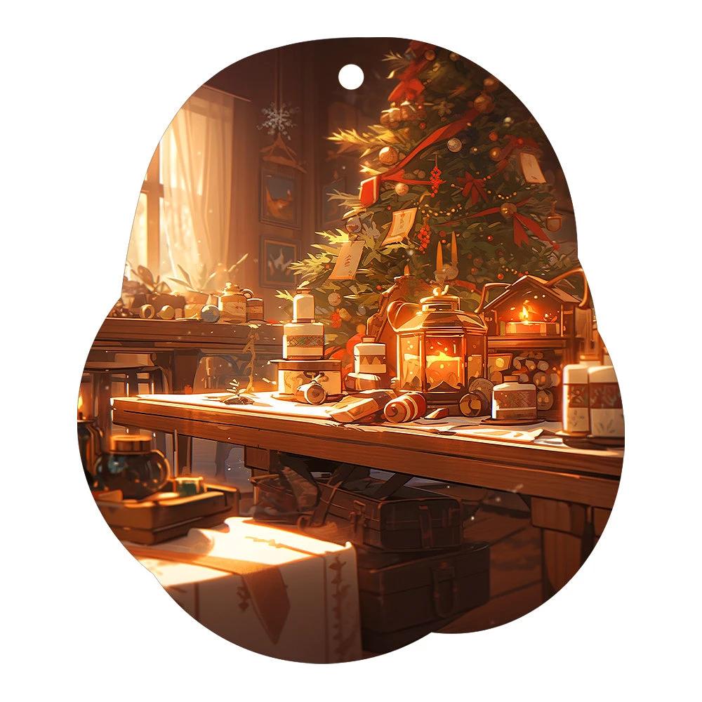 Mandotos Christmas car pendant ornament hanging with festive holiday design for car and home decoration.