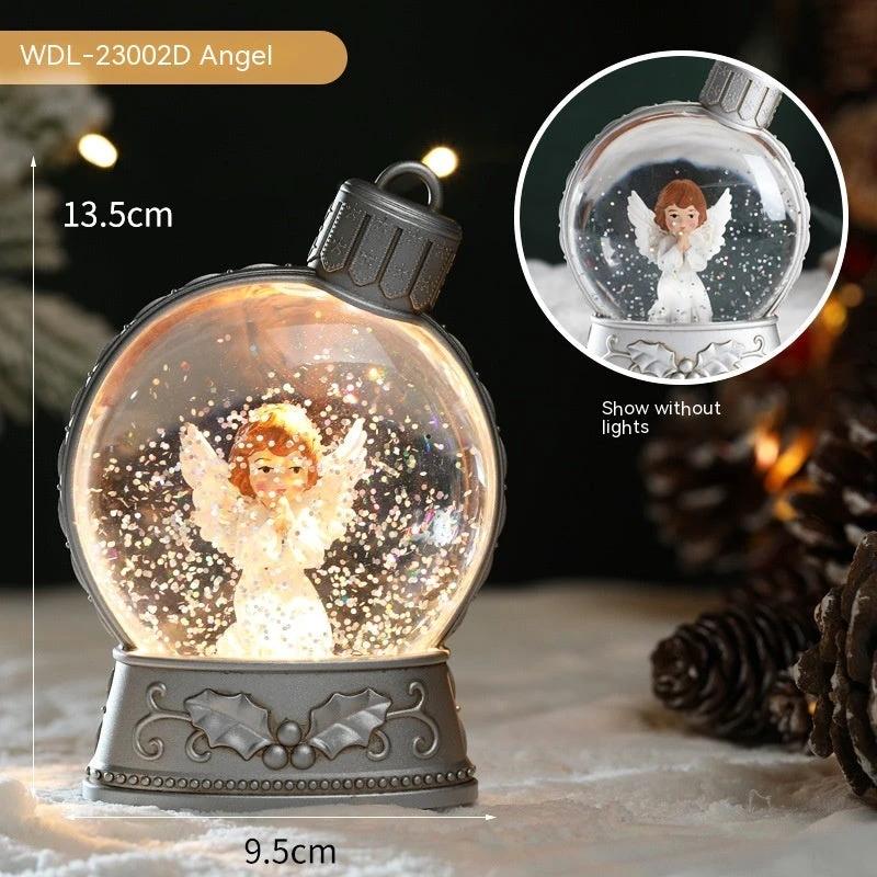 Mandotos Christmas flame light with flickering LED glow, holiday decoration resembling a warm, luminous flickering flame.