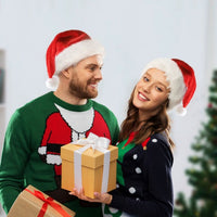 Mandotos Christmas Santa hat with LED lights, plush and luminous, suitable for children and adults, festive holiday accessory.