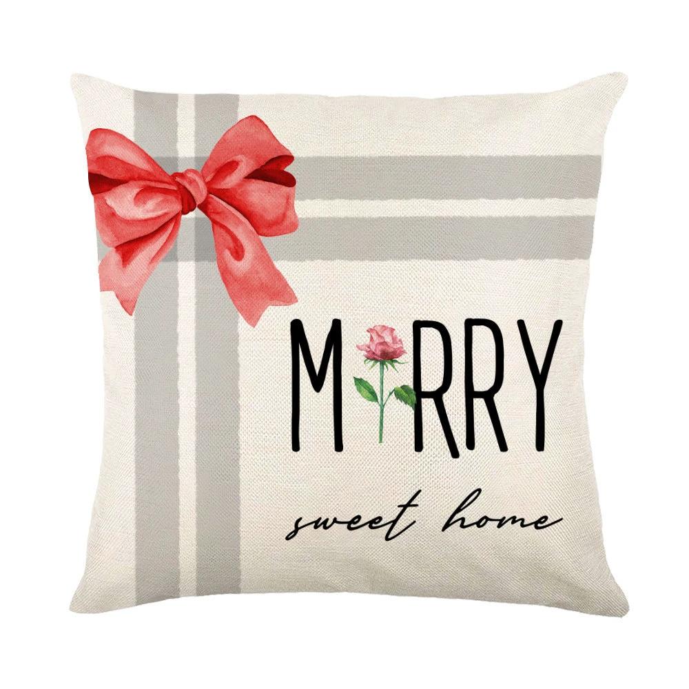 Mandotos Christmas pillow cover with snowflake stamping design, festive holiday decor for cushions or throw pillows.