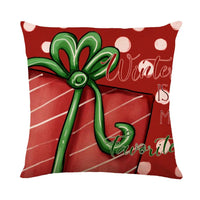 Mandotos Christmas pillow cover featuring snowflake stamping design, festive holiday decor for sofa or bed.