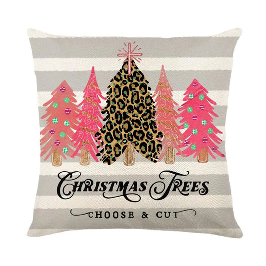 Mandotos Christmas pillow covers with snowflake stamping design, festive holiday home decor, soft fabric with winter-themed pattern