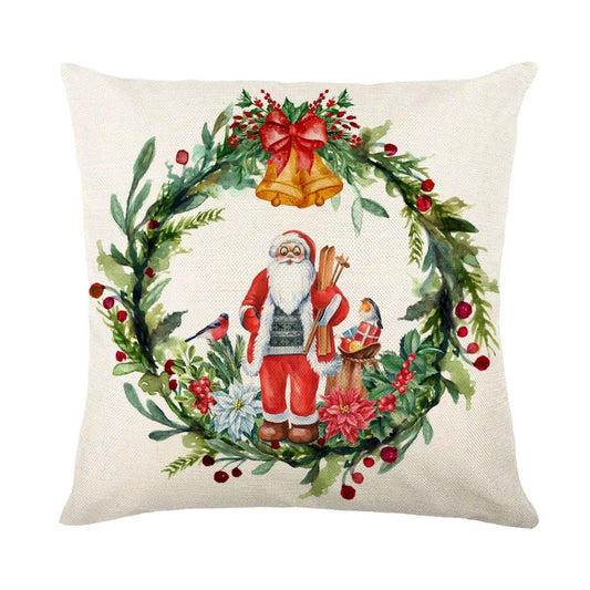 Mandotos Christmas pillow covers with snowflake stamping design, featuring festive holiday decor for sofa or bed accents.