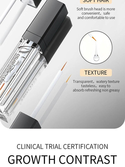 Mandotos eyelash growth serum bottle with applicator, nourishing liquid for thick, curly lashes, deep root nourishment and strengthening.