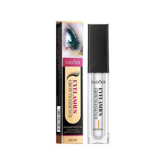 Mandotos Eyelash Growth Serum bottle with applicator brush, designed to nourish and strengthen thick, curly lashes.