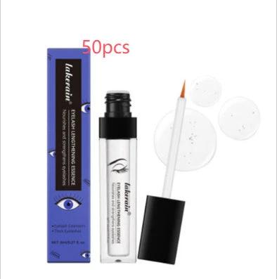 Mandotos eyelash growth serum in a clear liquid bottle, designed to nourish, strengthen, and promote thick, curly lashes.