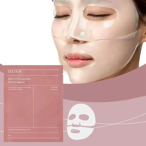 Mandotos face mask for pore shrinking and deep hydration, showing the hydrating mask applied to a person's face.