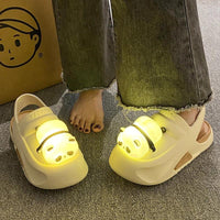 Mandotos Panda lamp light-up slippers for women with EVA comfort soles and non-slip design, perfect for summer indoor wear.