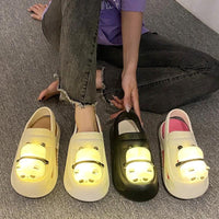 Mandotos Panda lamp slippers for women with light-up feature, EVA comfort sole, non-slip design, perfect for summer indoor wear