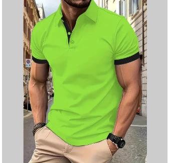Men's short sleeve business polo shirt by MANDOTOS, casual summer men's shirt with a classic fit and comfortable fabric.