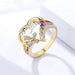 Mandotos Mother's Day gift ring with hollow heart, English letter love design, rhinestone butterfly accents, jewelry for mom