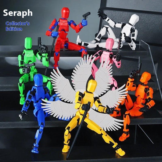 Mandotos Multi-Jointed Shapeshift Robot 3D printed action model toy showing flexible, poseable robotic figure with detailed joints.