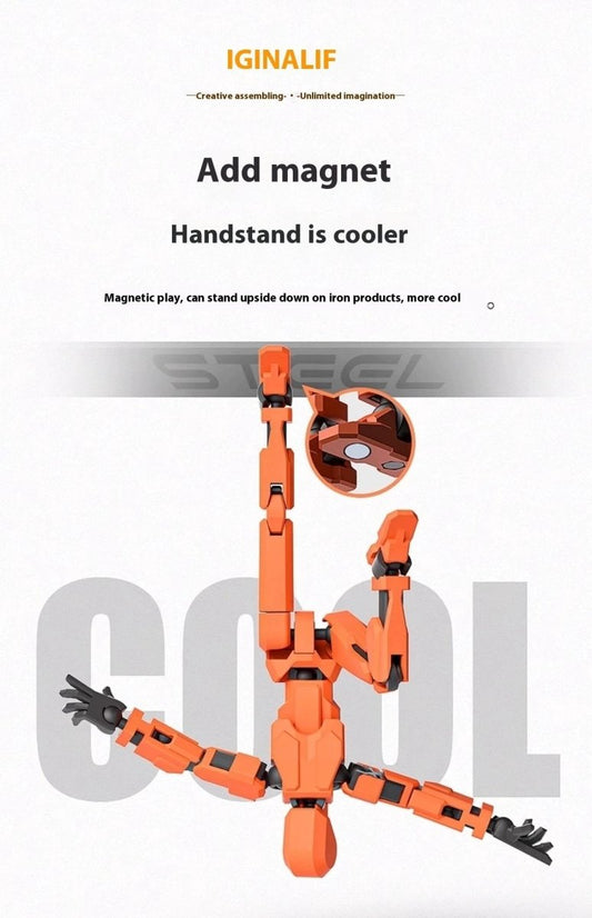 Mandotos Multi-Jointed Shapeshift Robot 3D printed action model toy with flexible limbs and detailed features.