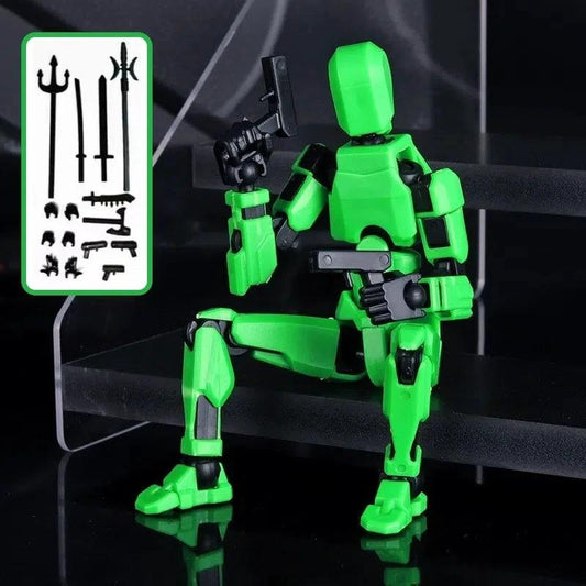 Mandotos Multi-Jointed Shapeshift Robot 3D printed action model toy with flexible, poseable limbs and detailed design.
