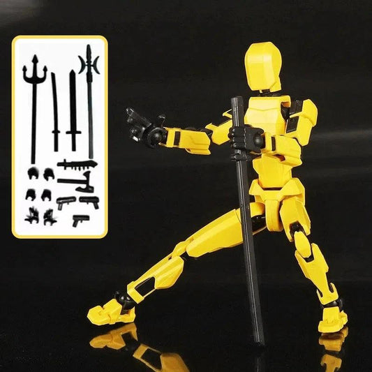 Mandotos Multi-Jointed Shapeshift Robot 3D printed action model toy with flexible, poseable limbs and detailed design.