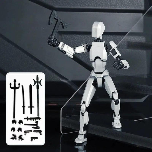 Mandotos Multi-Jointed Shapeshift Robot 3D printed action model toy with flexible limbs and detailed robotic design.