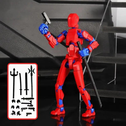 Multi-jointed Shapeshift Robot action figure by MANDOTOS, 3D printed toy with flexible, poseable limbs and detailed design.
