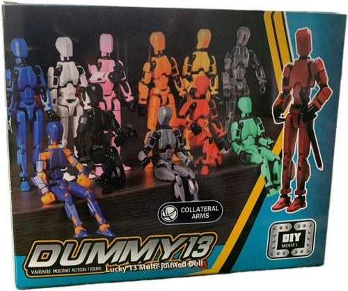 Mandotos Multi-Jointed Shapeshift Robot action figure, 3D printed plastic model with flexible joints, poseable robot toy.